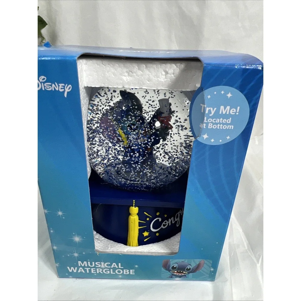 2025 DISNEY STITCH MUSICAL WATERGLOBE GRADUATION 